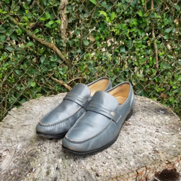 Sz 11 Vintage Men\'s Oakwoods Gray Dress Loafers